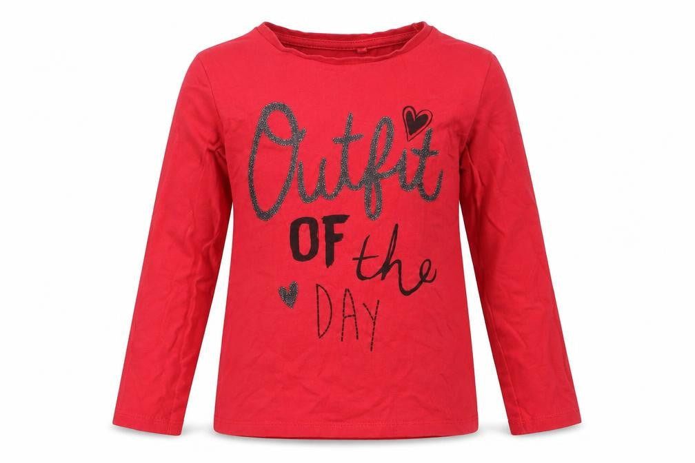 Next  Girls Red  100% Cotton Basic T-Shirt Size 5 Years Round Neck Pullover