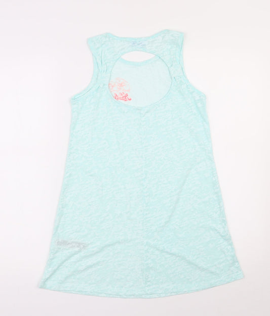 Primark Girls Green  Polyester Tunic Tank Size 10-11 Years Round Neck Pullover