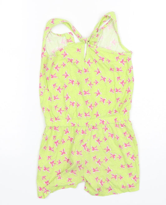 St Bernard Girls Multicoloured Geometric Cotton Playsuit One-Piece Size 6 Years  Pullover - Bird Print