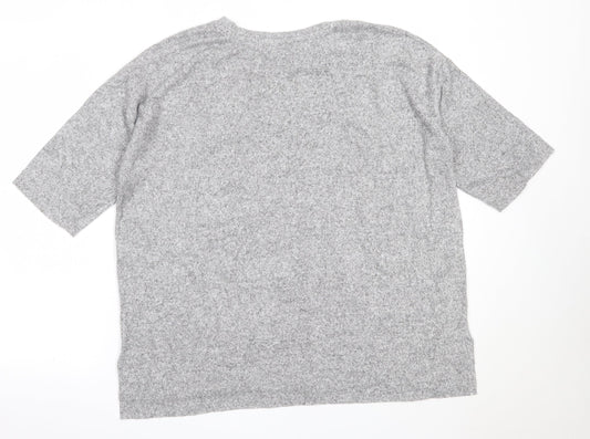 Zara Womens Grey Round Neck  Viscose Pullover Jumper Size M