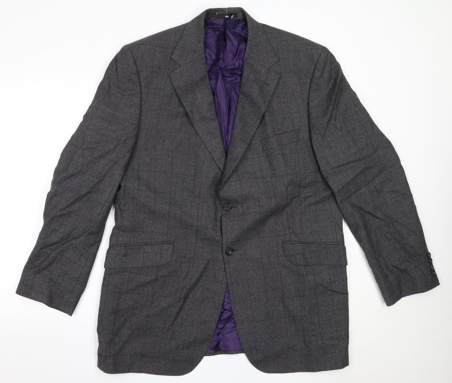 Marks and Spencer Mens Grey  Wool Jacket Blazer Size XL
