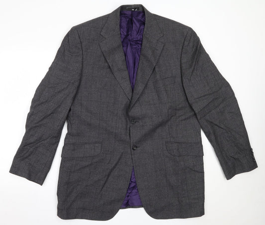 Marks and Spencer Mens Grey  Wool Jacket Blazer Size XL