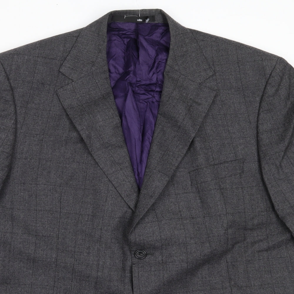 Marks and Spencer Mens Grey  Wool Jacket Blazer Size XL