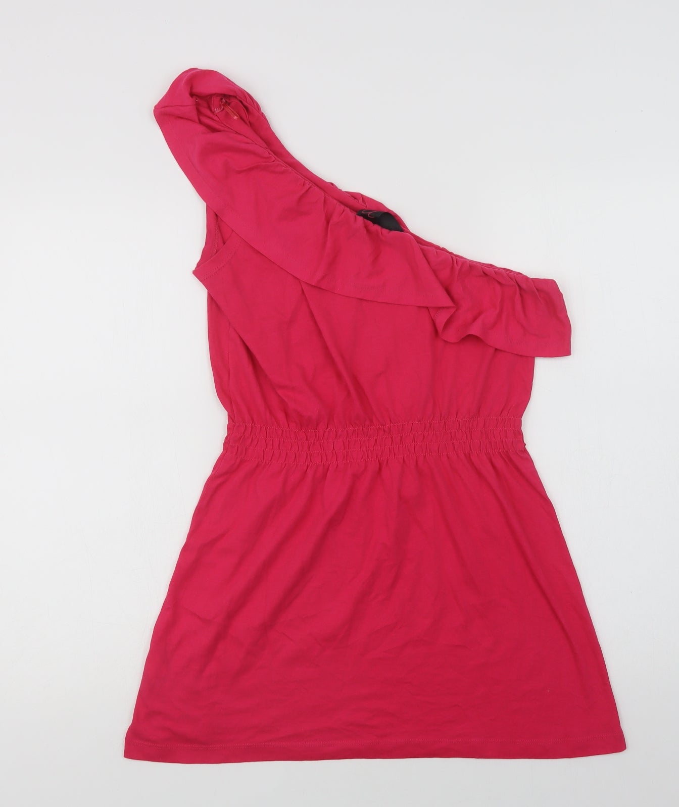 NEXT Womens Pink  Cotton A-Line  Size 14  One Shoulder