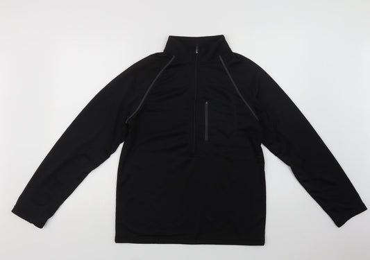 Penn Mens Black  Polyester Henley Sweatshirt Size M