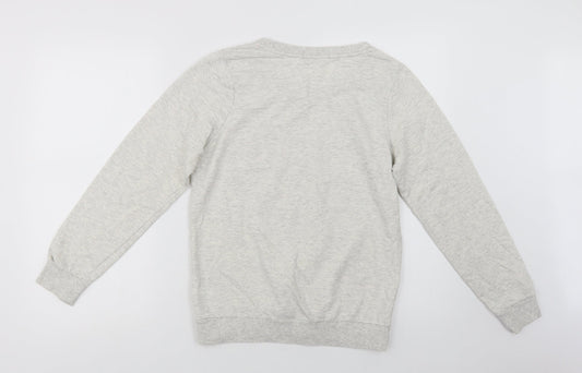 George Womens Grey  Cotton Pullover Sweatshirt Size 10