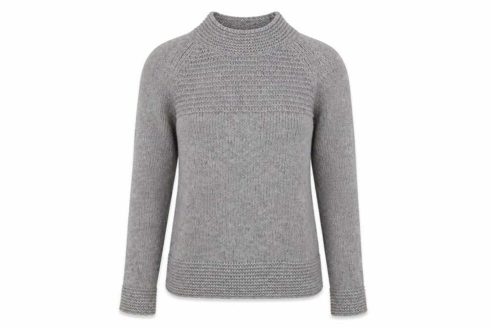 Marks and Spencer Womens Grey Mock Neck  Acrylic Pullover Jumper Size 8