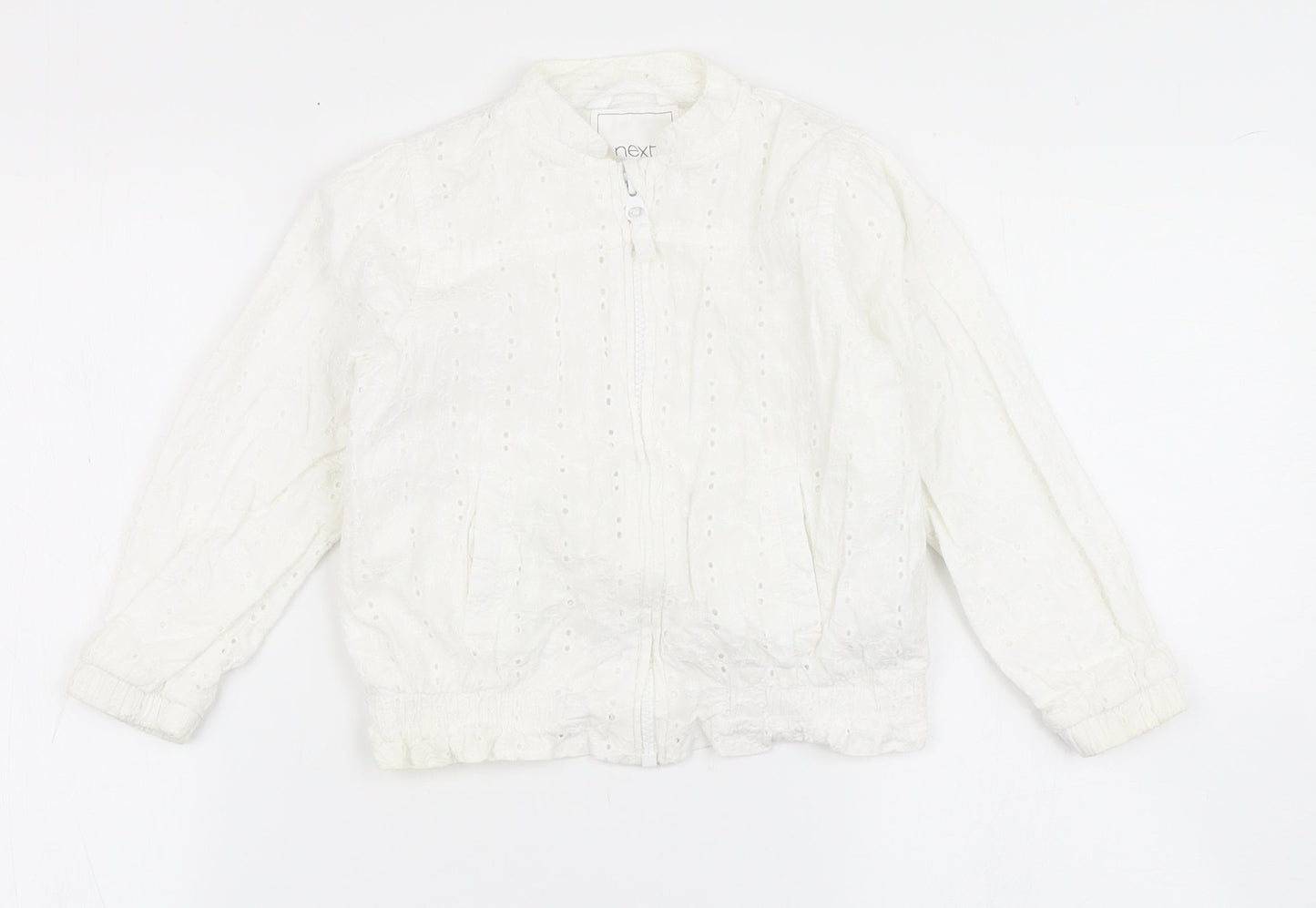 NEXT Girls White   Jacket  Size 3-4 Years  Zip