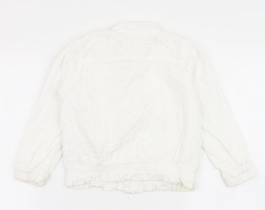 NEXT Girls White   Jacket  Size 3-4 Years  Zip