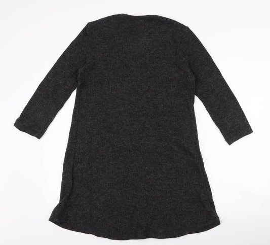 SheIn Womens Grey  Polyester Jumper Dress  Size S  Round Neck Pullover