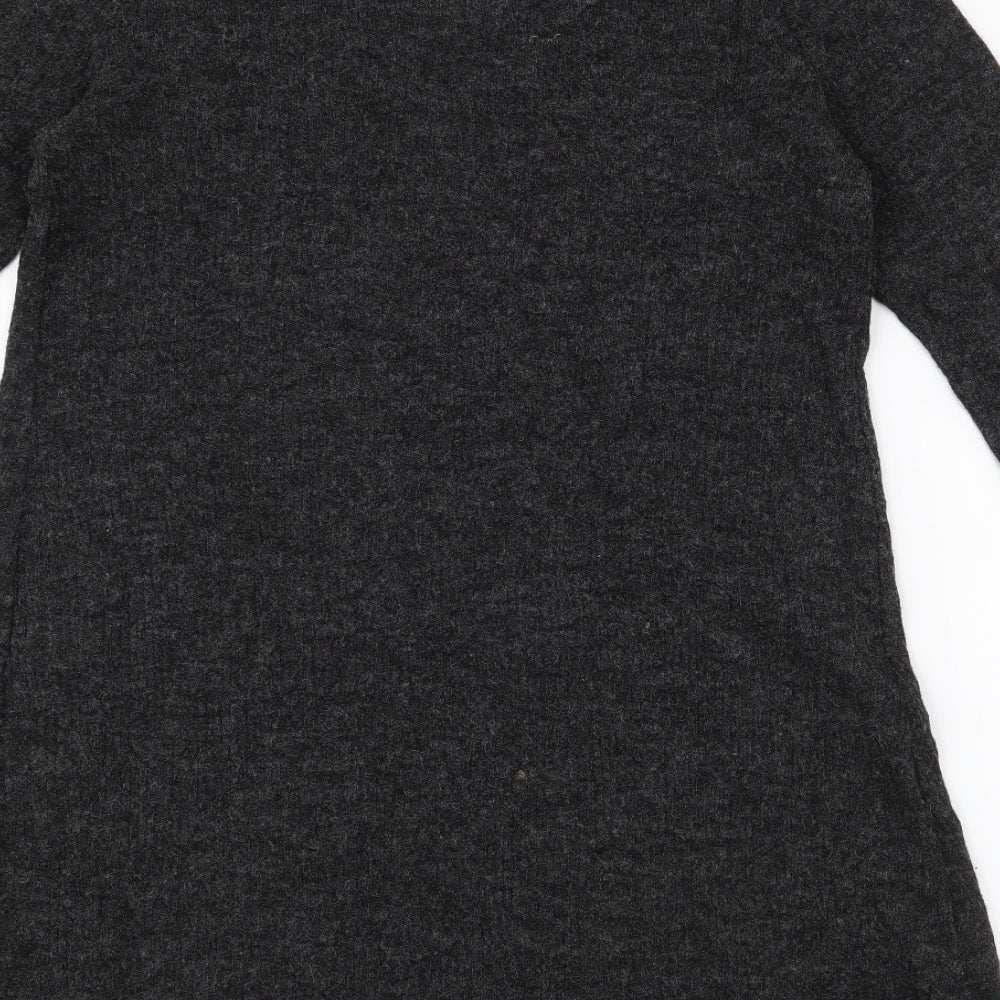 SheIn Womens Grey  Polyester Jumper Dress  Size S  Round Neck Pullover