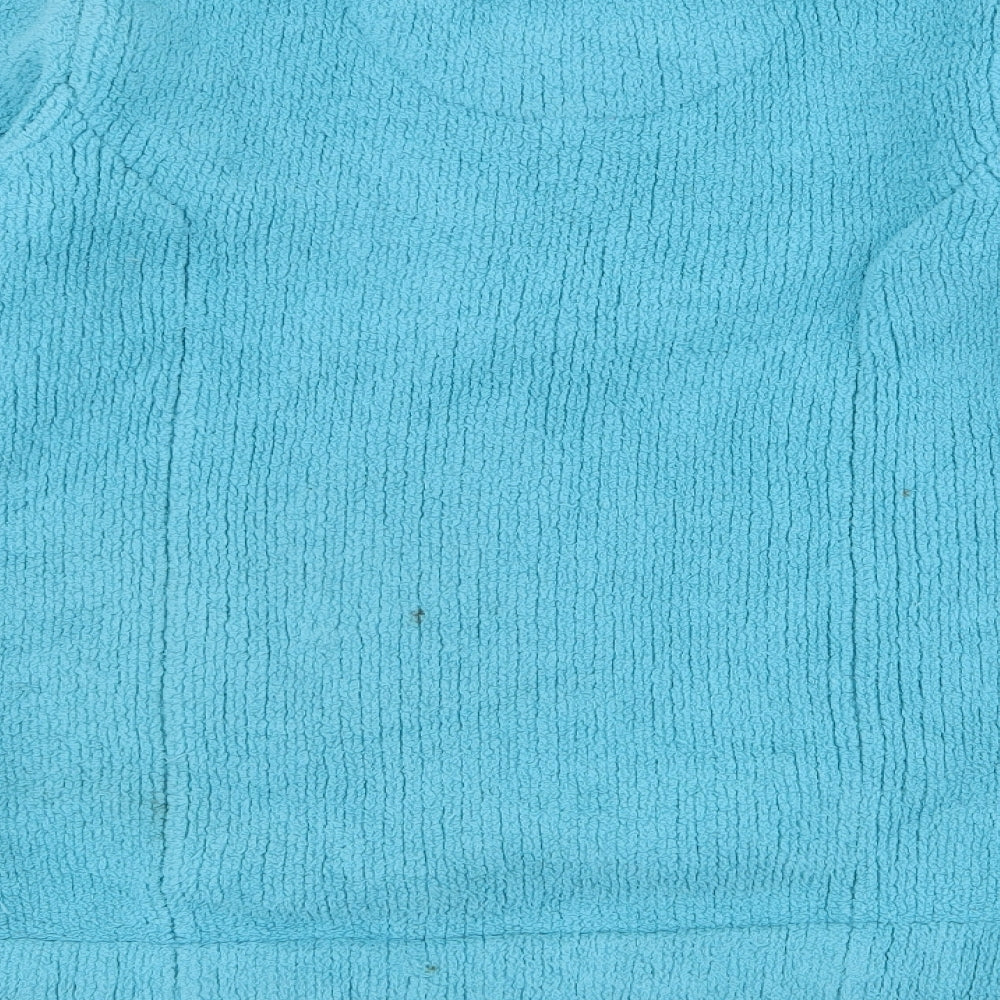 milsto Womens Blue  Polyester Pullover Sweatshirt Size 8  Zip - sherpa