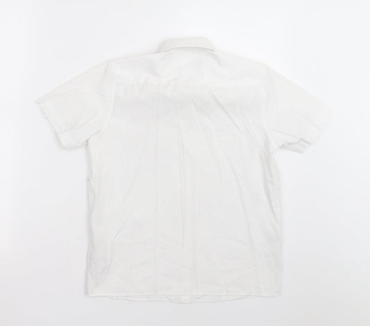 Dunnes Stores Girls White  Cotton Basic Button-Up Size 10-11 Years Collared Button - School Wear
