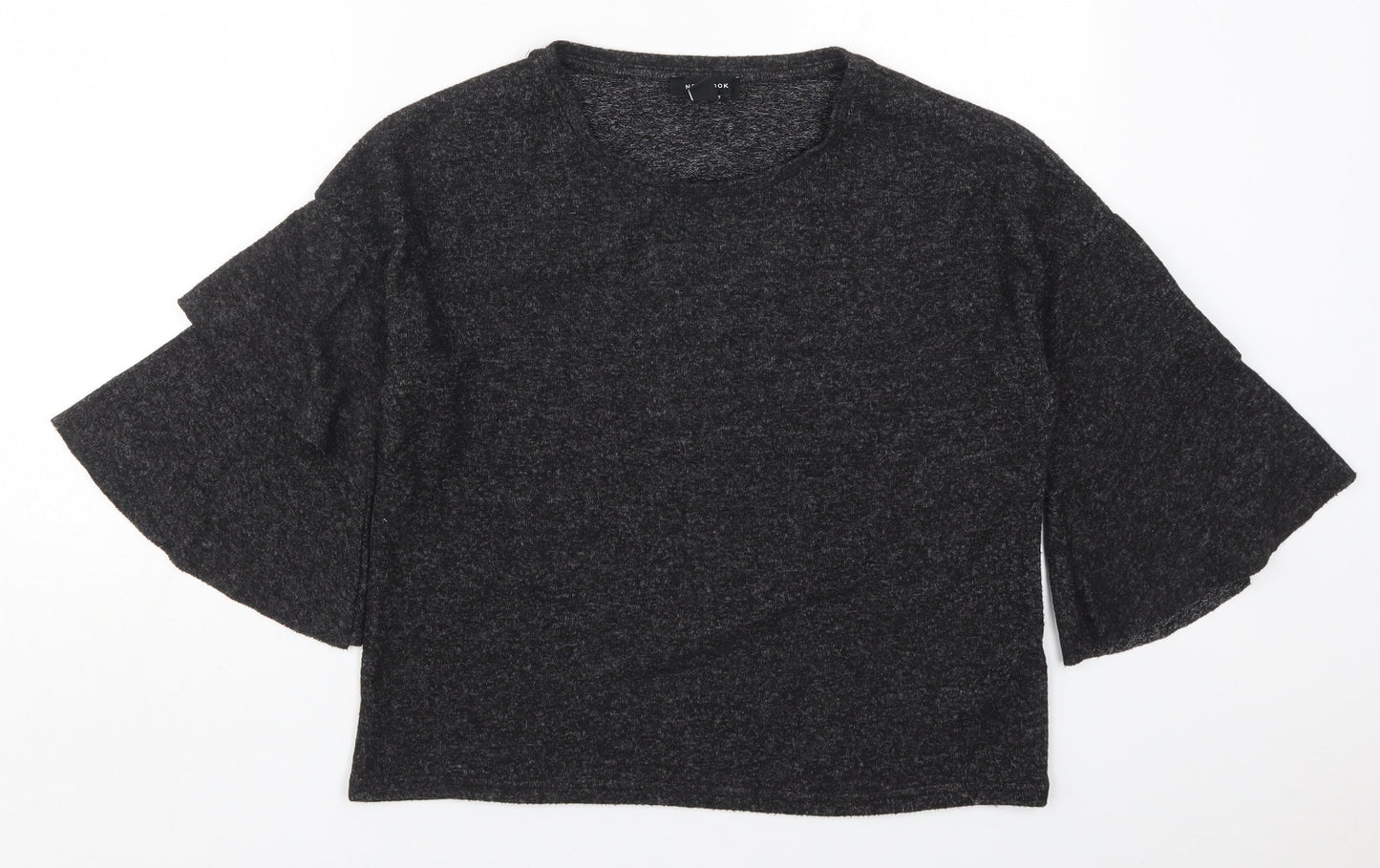 New Look Womens Grey Round Neck  Polyester Pullover Jumper Size S