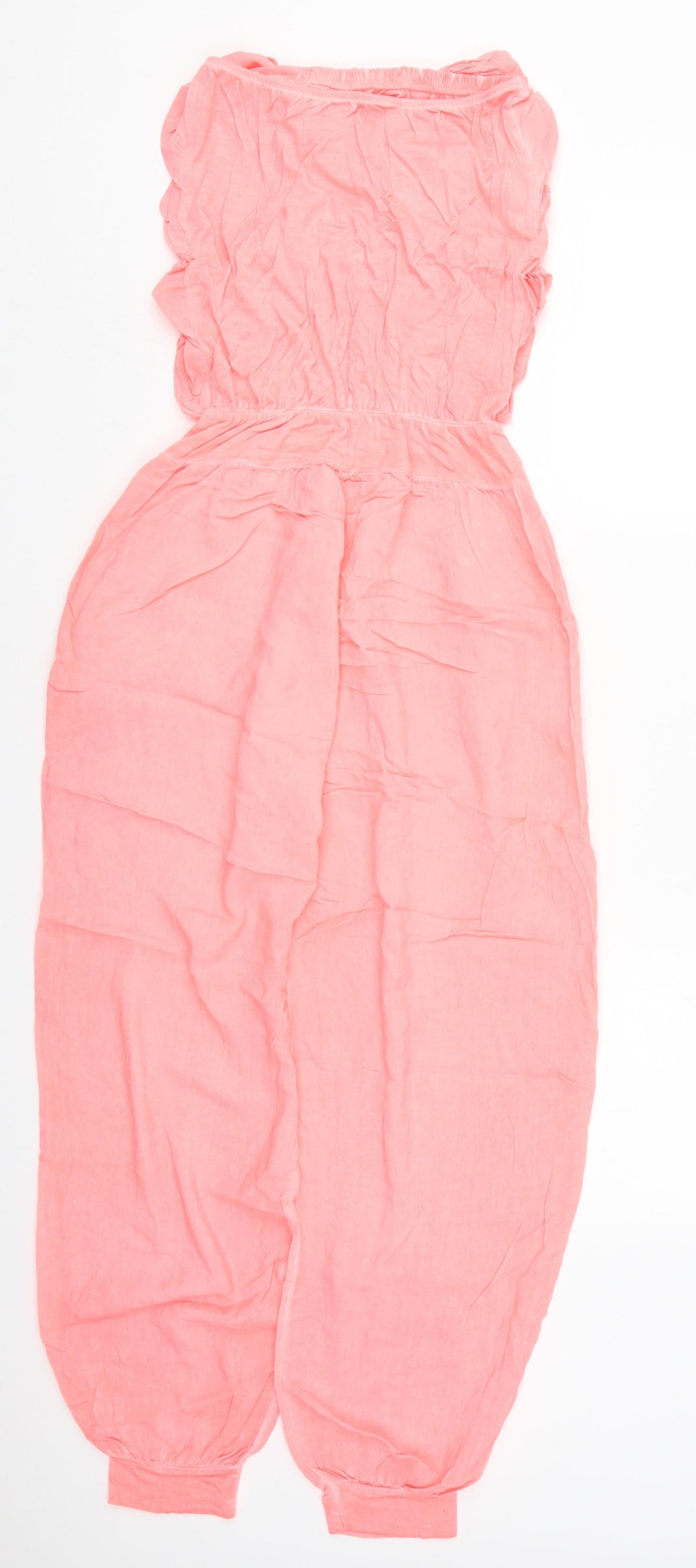 F Fashion Womens Pink  Viscose Jumpsuit One-Piece Size S L27 in Pullover