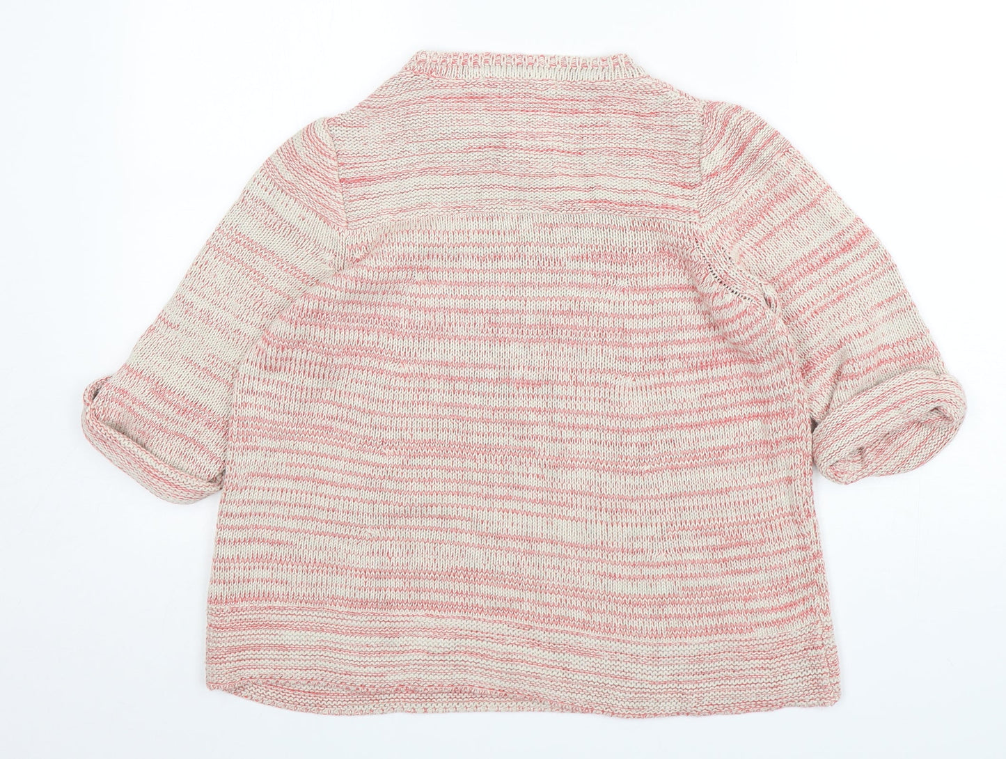 NEXT Womens Multicoloured Round Neck Striped Cotton Pullover Jumper Size 10
