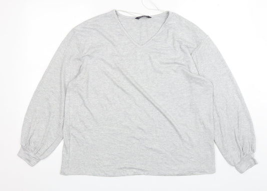 Marks and Spencer Womens Grey  Viscose Pullover Sweatshirt Size 16  Pullover