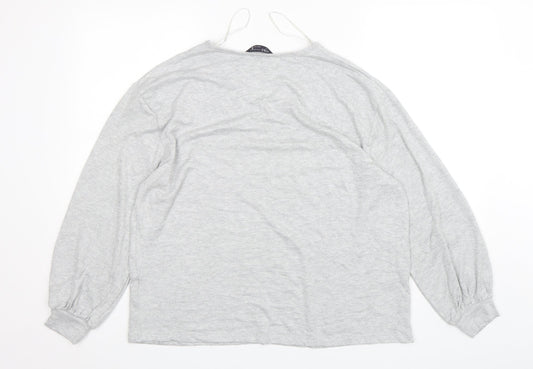 Marks and Spencer Womens Grey  Viscose Pullover Sweatshirt Size 16  Pullover