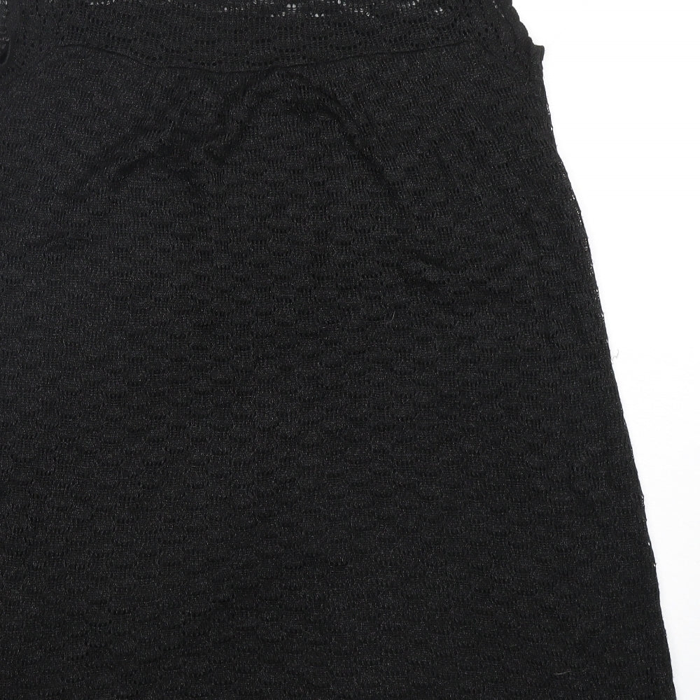 Influence Womens Black Round Neck  Acrylic Vest Jumper Size M