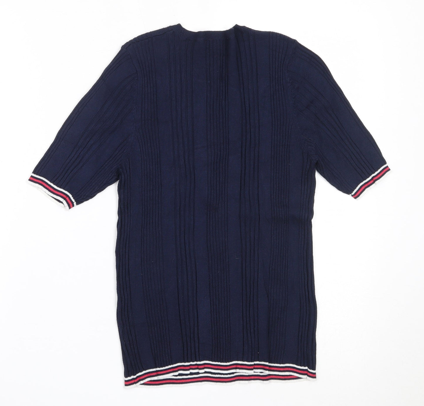 Marks and Spencer Womens Blue Round Neck  Viscose Pullover Jumper Size 12