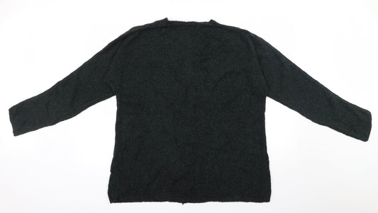 Cashel Womens Green V-Neck  Acrylic Pullover Jumper Size XL