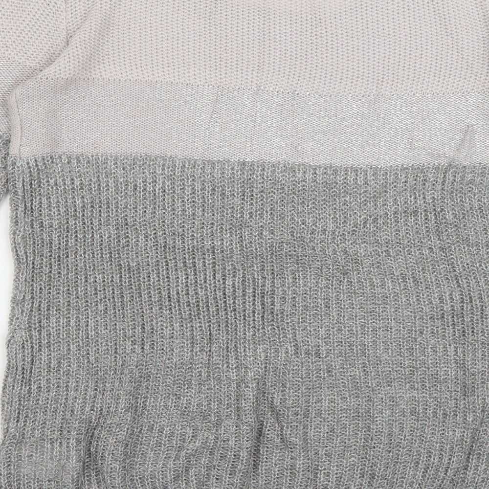 Body Flirt Womens Grey Round Neck  Acrylic Pullover Jumper Size S