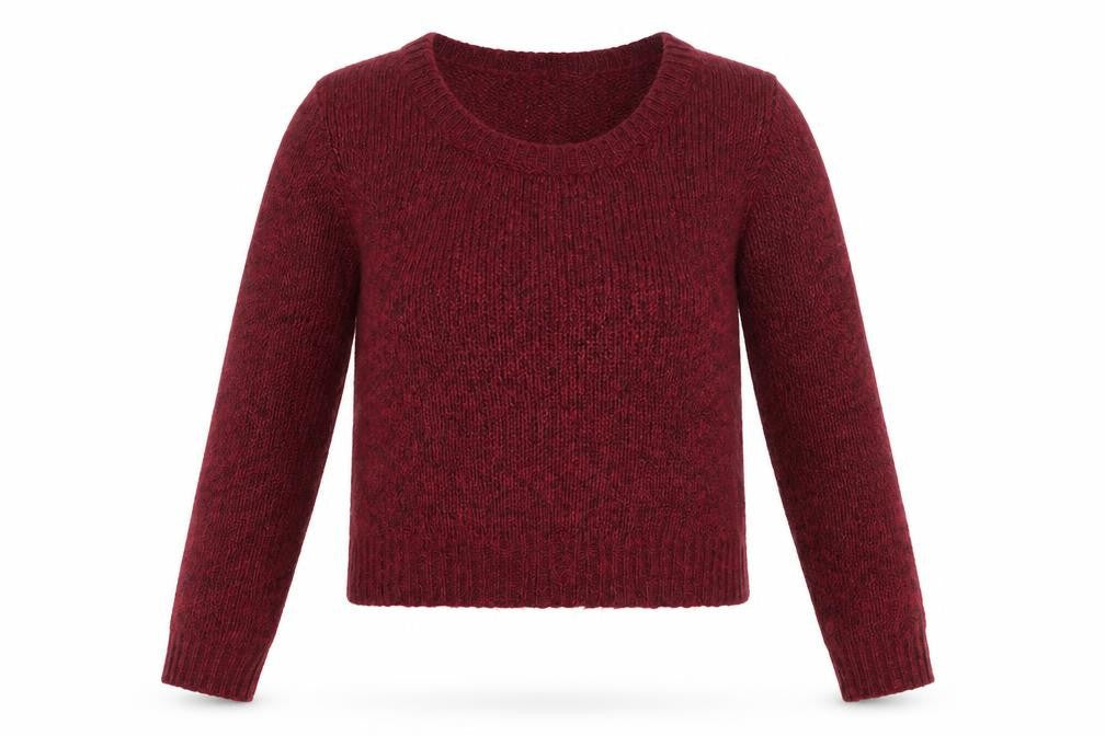 Divided by H&M Womens Red Round Neck  Acrylic Pullover Jumper Size 6   - Burgundy