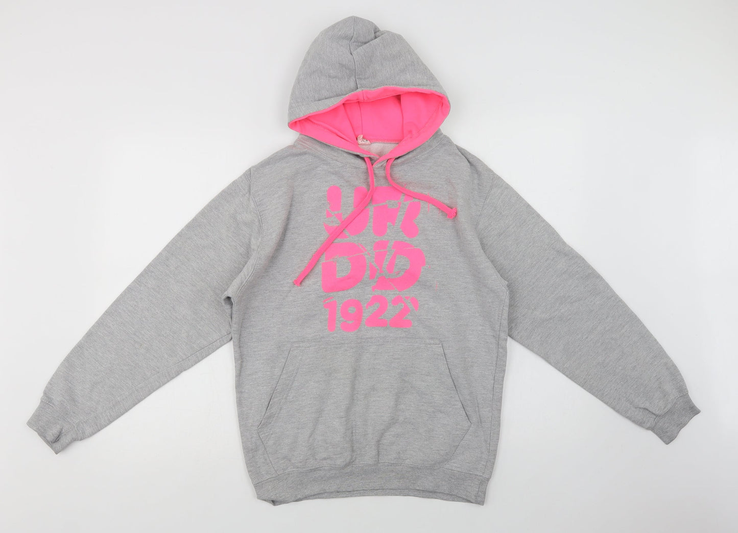 Awdis Womens Grey  Cotton Pullover Hoodie Size S