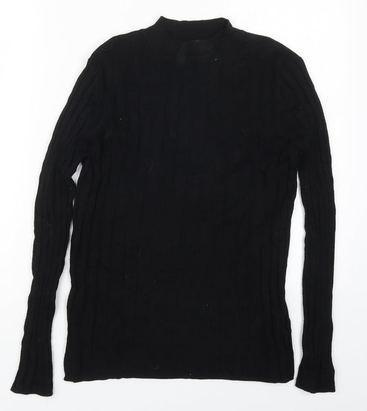 Select Womens Black Round Neck  Viscose Pullover Jumper Size 18
