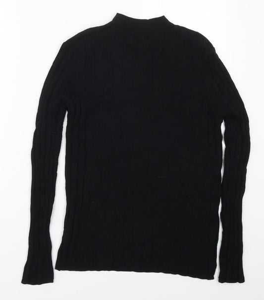 Select Womens Black Round Neck  Viscose Pullover Jumper Size 18
