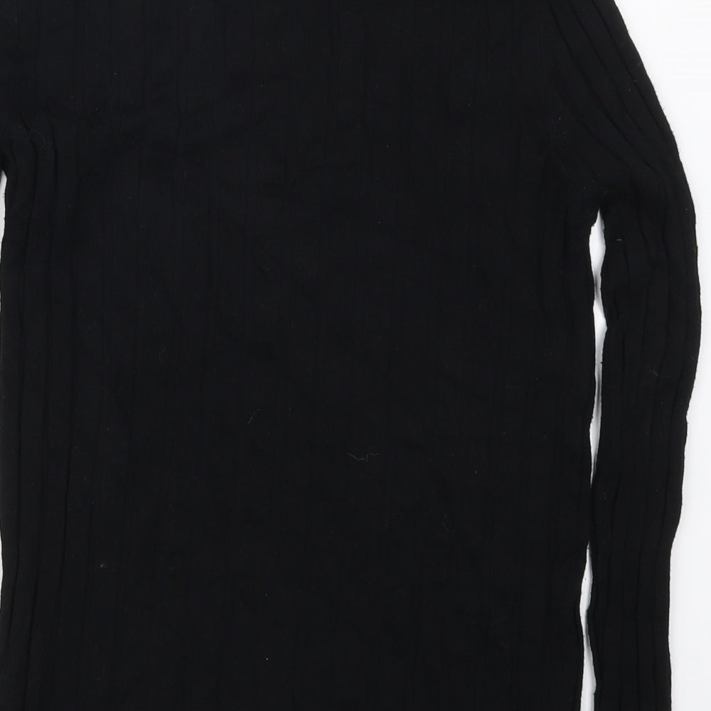 Select Womens Black Round Neck  Viscose Pullover Jumper Size 18