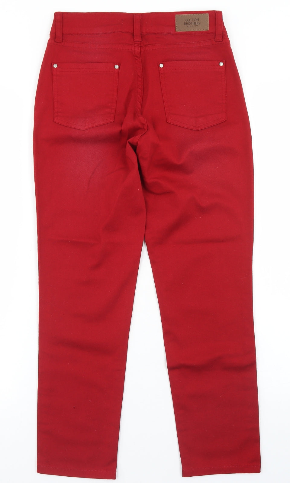 Cotton Brothers Womens Red  Cotton Skinny Jeans Size XS L24 in Regular Button