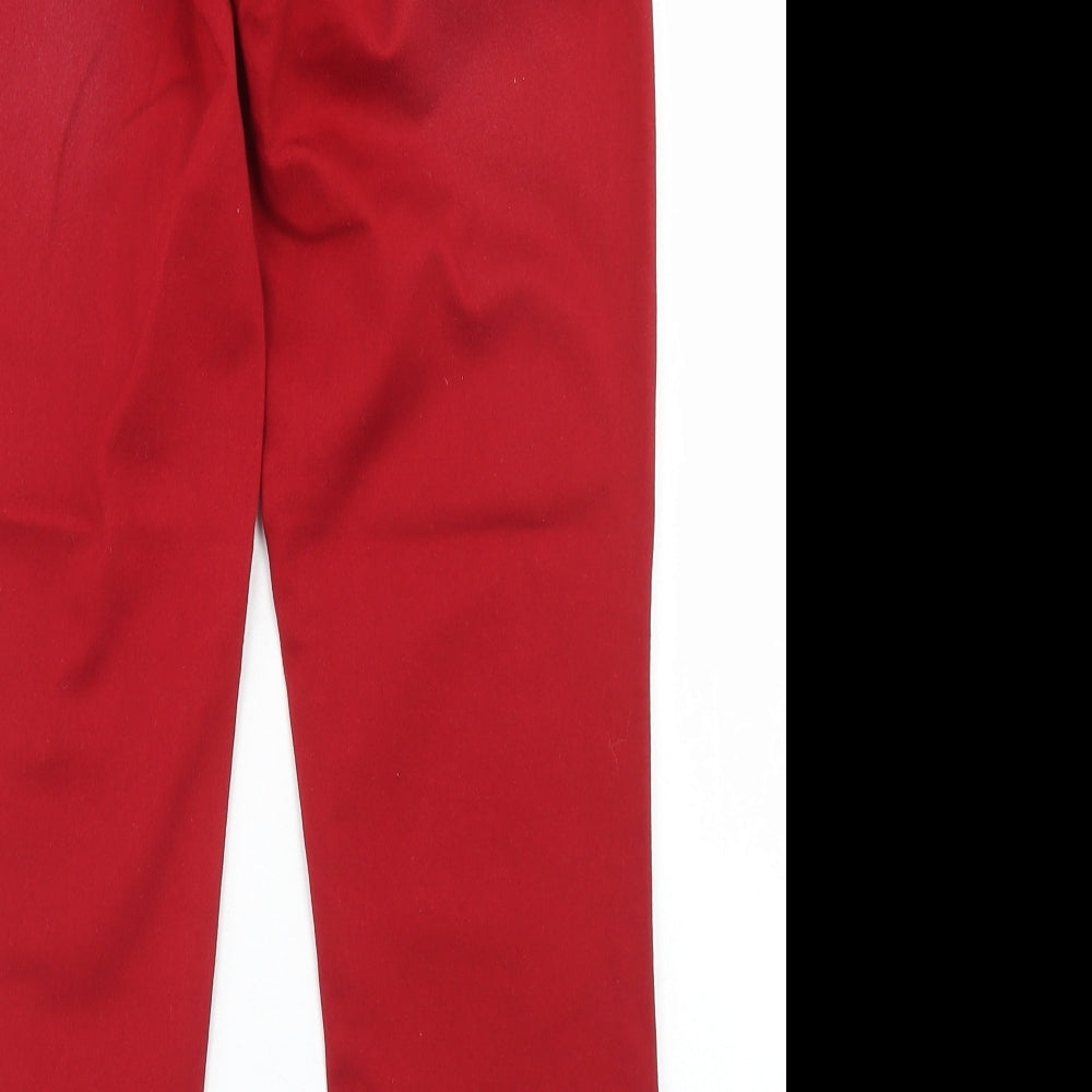 Cotton Brothers Womens Red  Cotton Skinny Jeans Size XS L24 in Regular Button