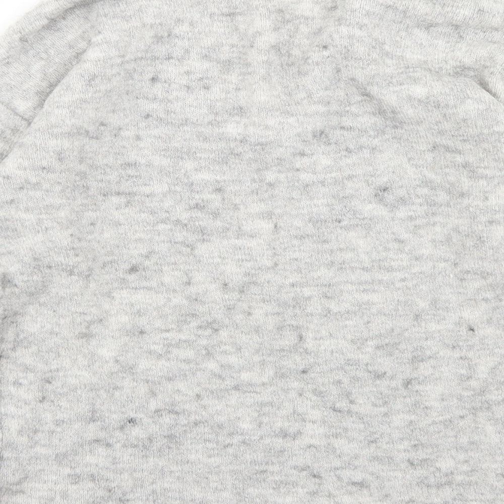 NEXT Womens Grey V-Neck  Acrylic Pullover Jumper Size 10