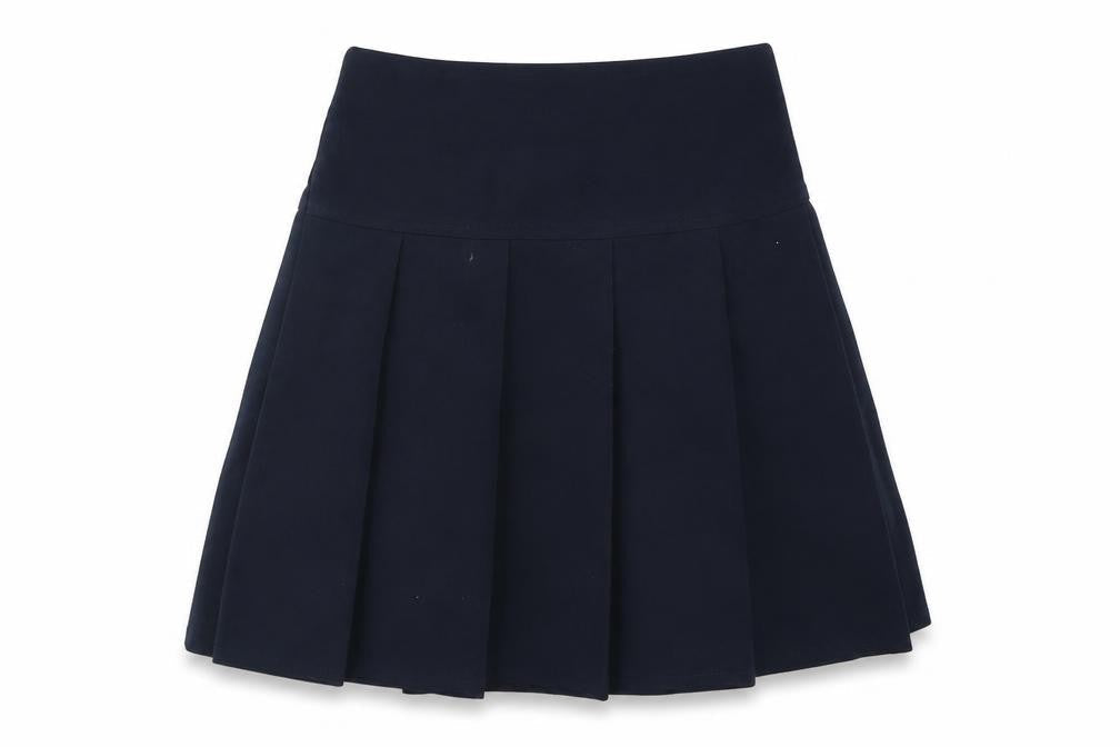 Marks and Spencer Girls Blue  Polyester A-Line Skirt Size 7-8 Years  Regular Pull On - School Wear