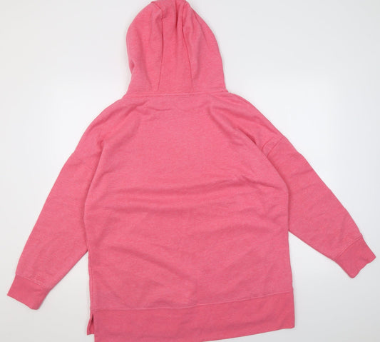 Dunnes Stores Womens Pink  Cotton Pullover Hoodie Size M  Pullover