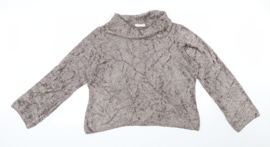 Marks and Spencer Womens Brown Roll Neck  Viscose Pullover Jumper Size 22