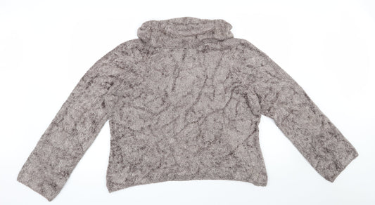 Marks and Spencer Womens Brown Roll Neck  Viscose Pullover Jumper Size 22