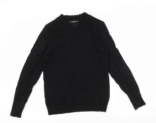 Dunnes Stores Womens Black High Neck  Viscose Pullover Jumper Size S