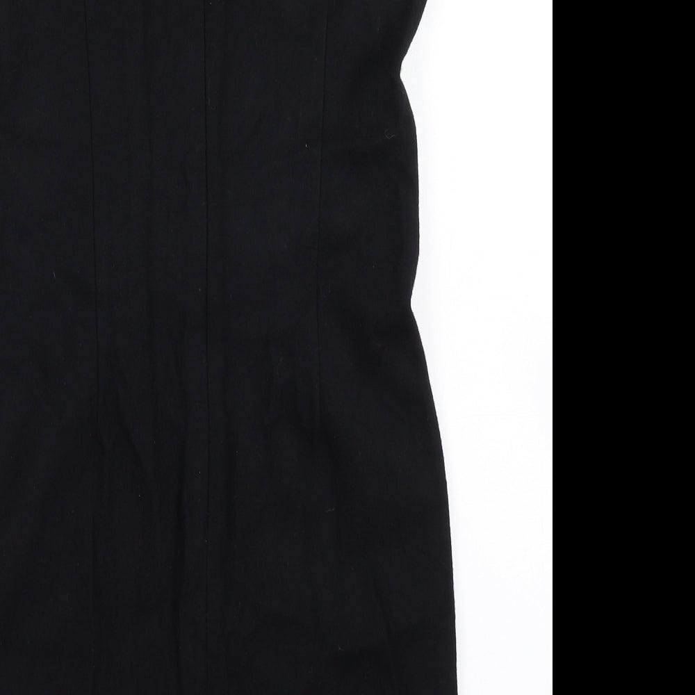 Soolee Womens Blue  Wool A-Line  Size M  Round Neck Zip