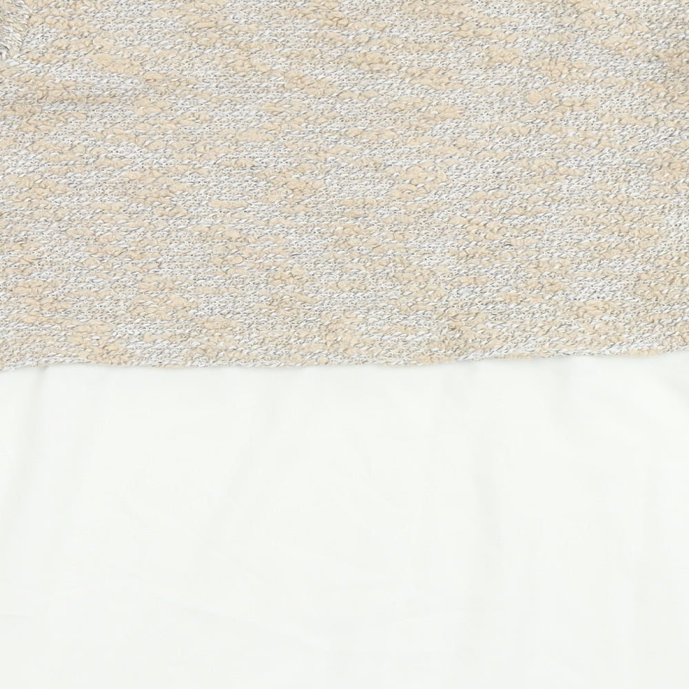 NEXT Womens Beige Round Neck  Acrylic Pullover Jumper Size 10