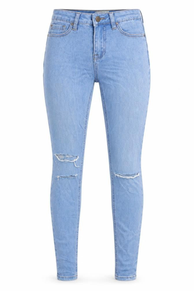 New Look Womens Blue  Cotton Skinny Jeans Size 6 L28 in Regular