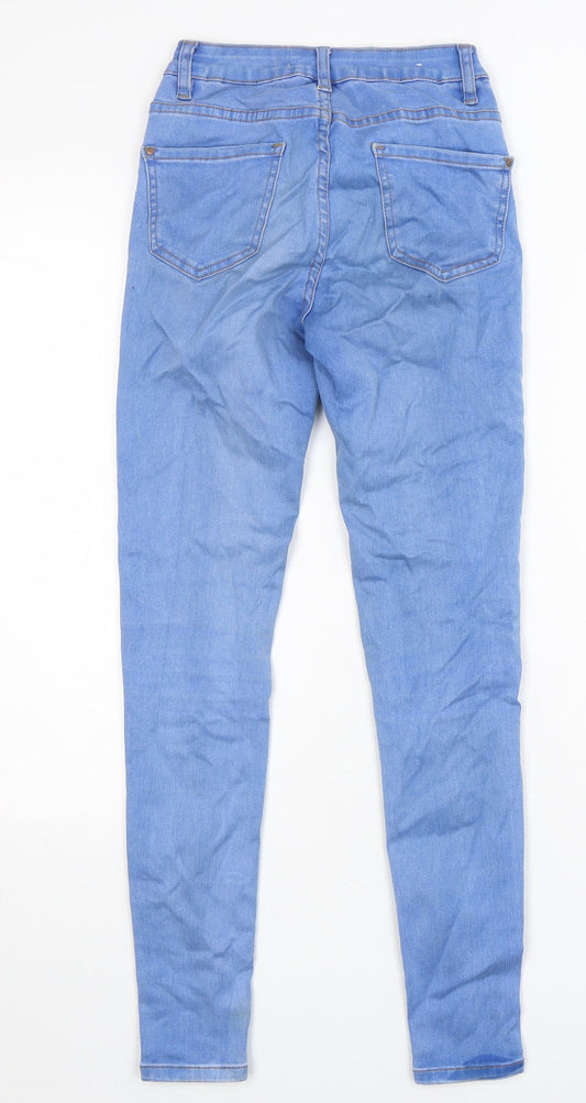 New Look Womens Blue  Cotton Skinny Jeans Size 6 L28 in Regular