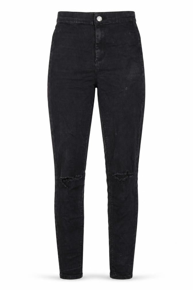 Toshop Womens Black  Cotton Skinny Jeans Size 24 in L28 in Regular