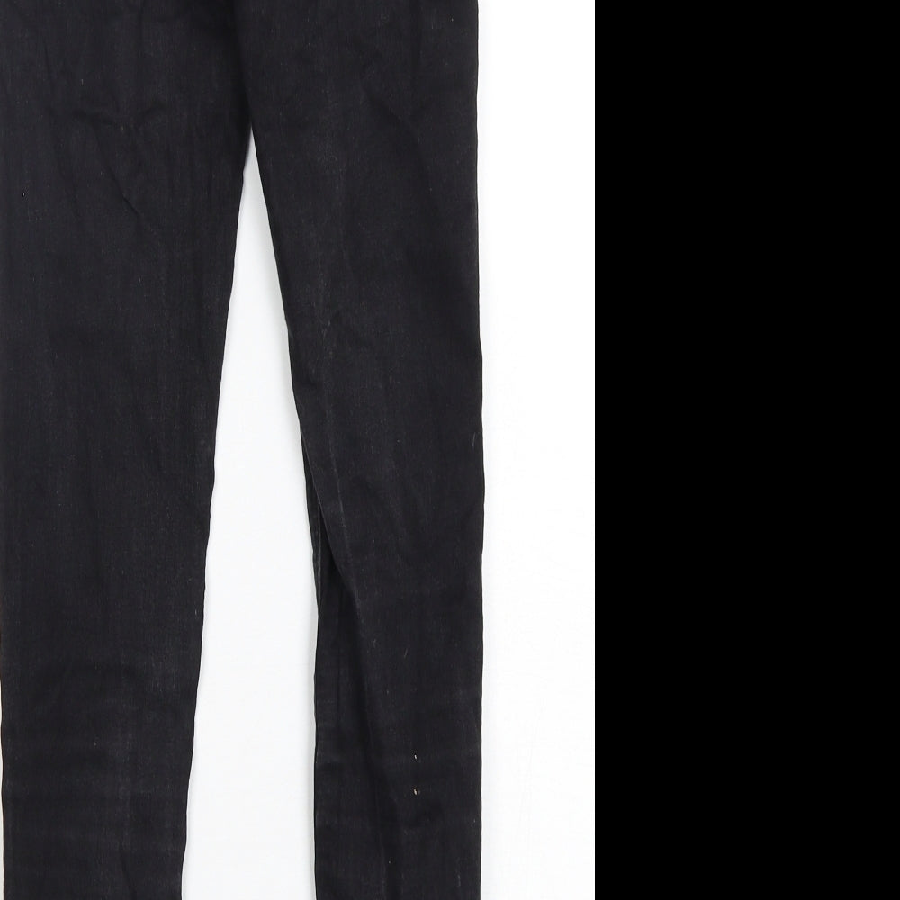 Toshop Womens Black  Cotton Skinny Jeans Size 24 in L28 in Regular