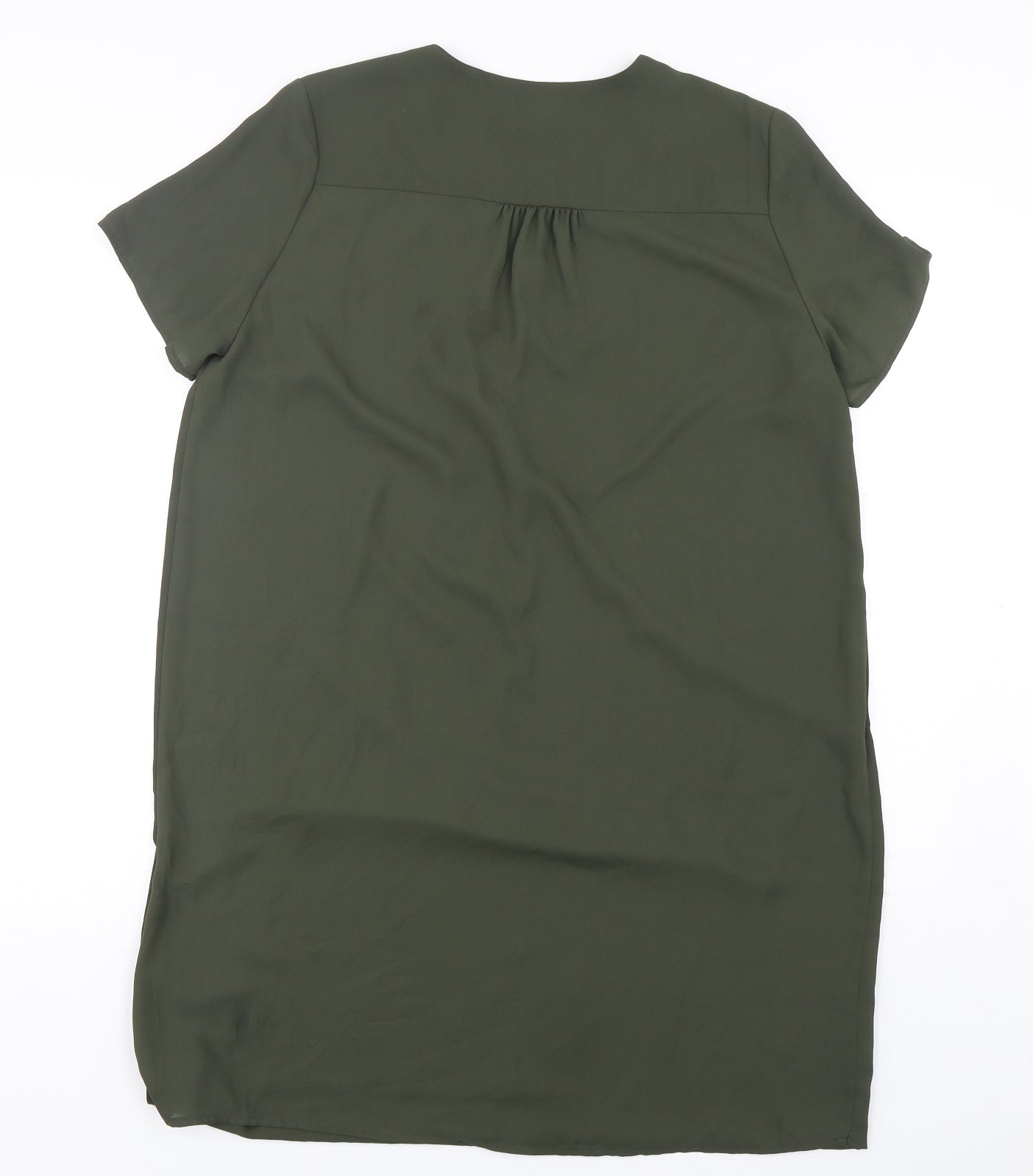 New Look Womens Green  Polyester A-Line  Size 12  V-Neck Pullover