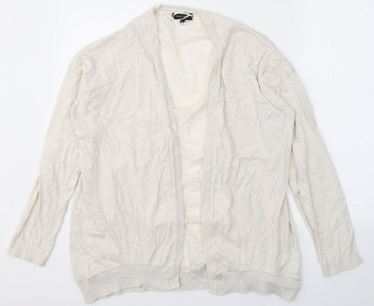 New Look Womens Ivory V-Neck  Cotton Cardigan Jumper Size 18   - Lace Detail