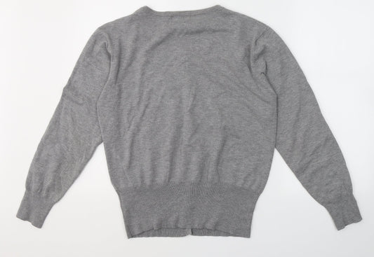 Paramour Womens Grey V-Neck  Viscose Cardigan Jumper Size XL