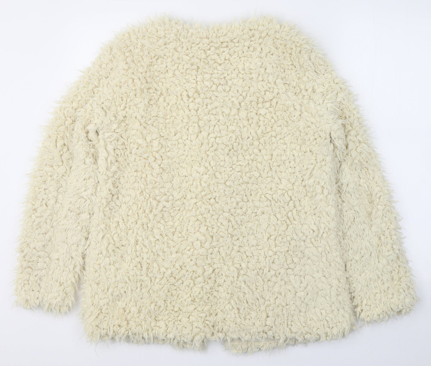 Divided by H&M Womens Ivory V-Neck  Polyester Cardigan Jumper Size 12