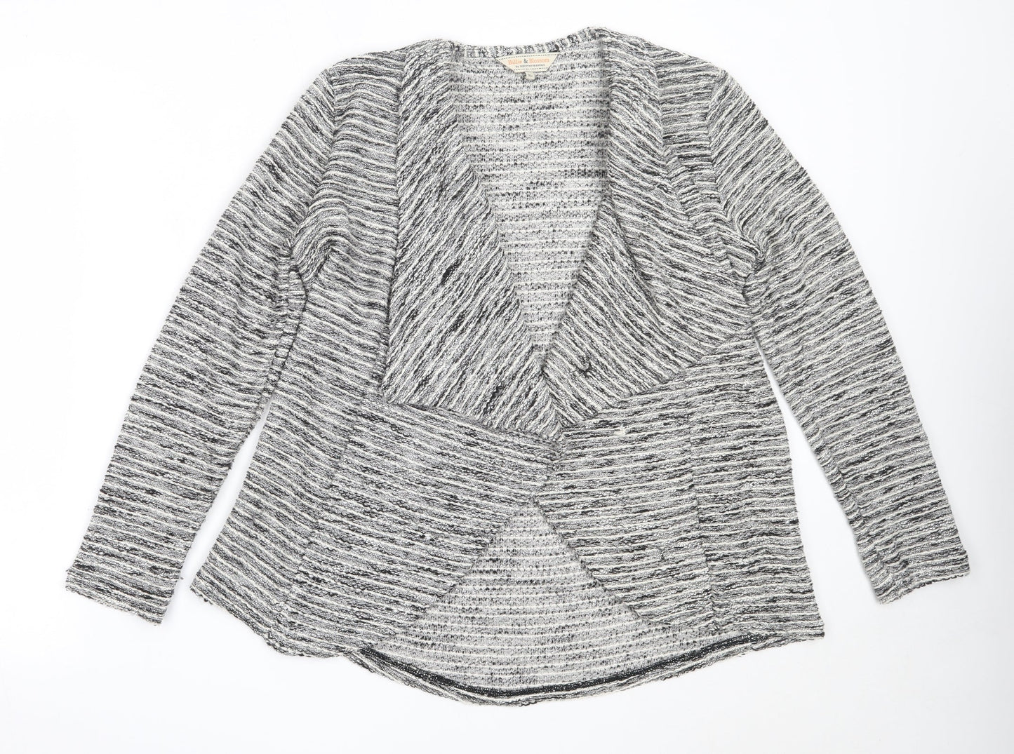 Dorothy Perkins Womens Grey Round Neck  Polyester Cardigan Jumper Size 12